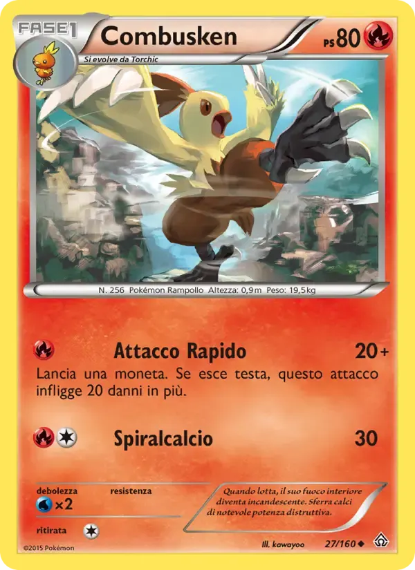 Combusken — Scontro Primordiale 27 Italian Pokémon card