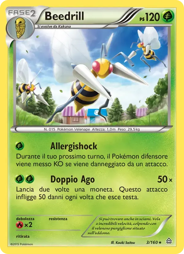 Beedrill — Scontro Primordiale 3 Italian Pokémon card