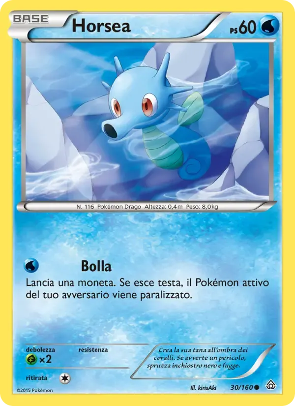 Horsea — Scontro Primordiale 30 Italian Pokémon card