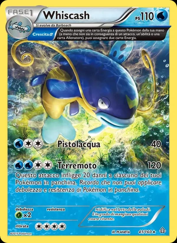 Whiscash — Scontro Primordiale 41 Italian Pokémon card