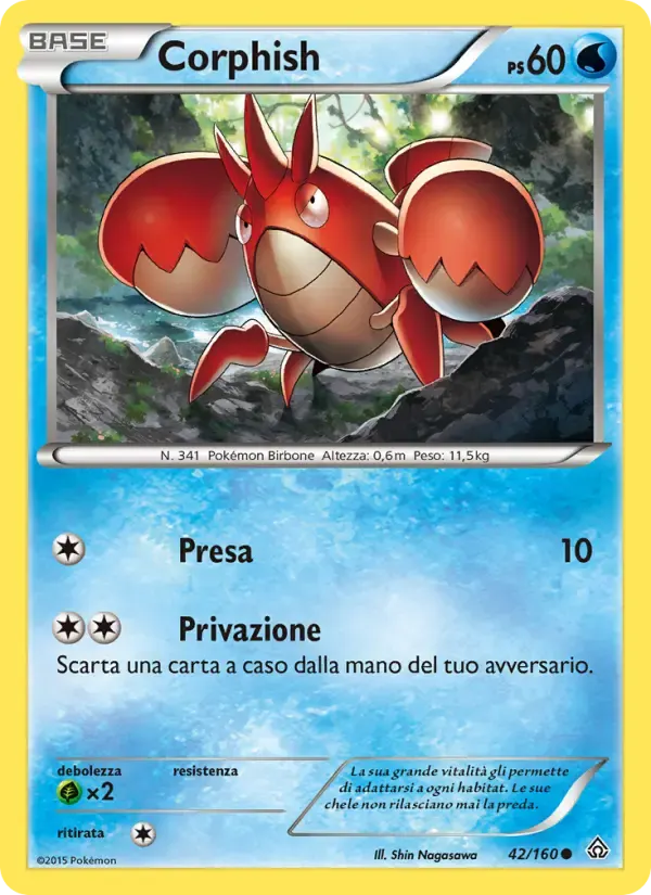 Corphish — Scontro Primordiale 42 Italian Pokémon card