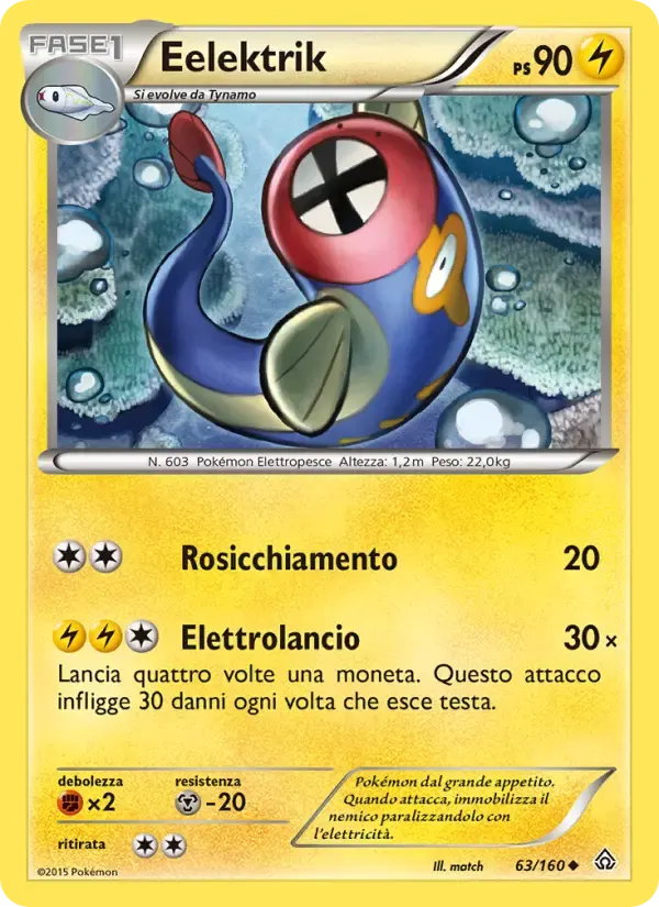 Eelektrik — Scontro Primordiale 63 Italian Pokémon card