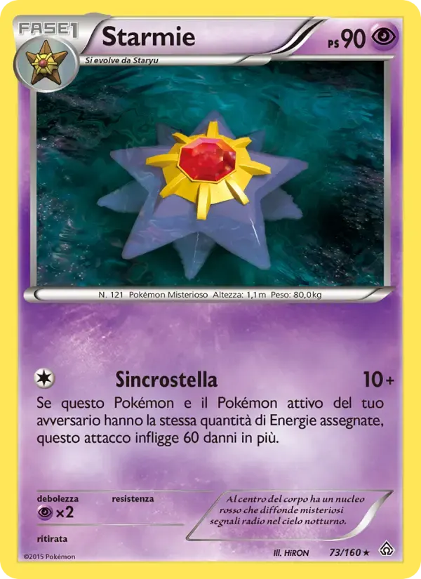 Starmie — Scontro Primordiale 73 Italian Pokémon card