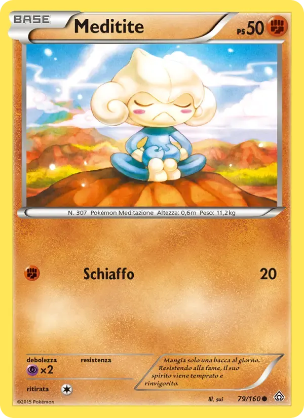 Meditite — Scontro Primordiale 79 Italian Pokémon card