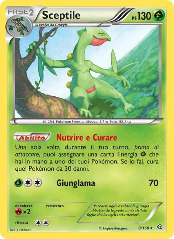 Sceptile — Scontro Primordiale 8 Italian Pokémon card
