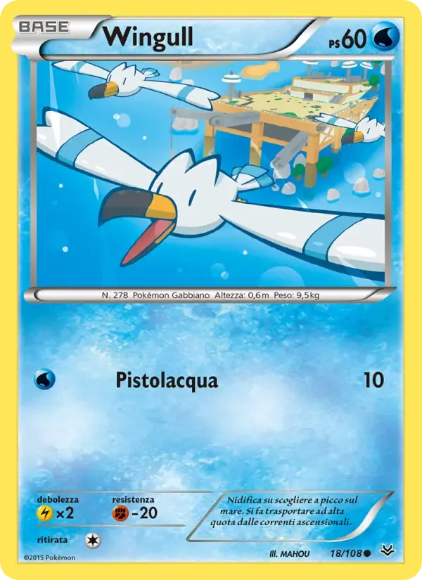 Wingull — Furie Volanti 18 Italian Pokémon card