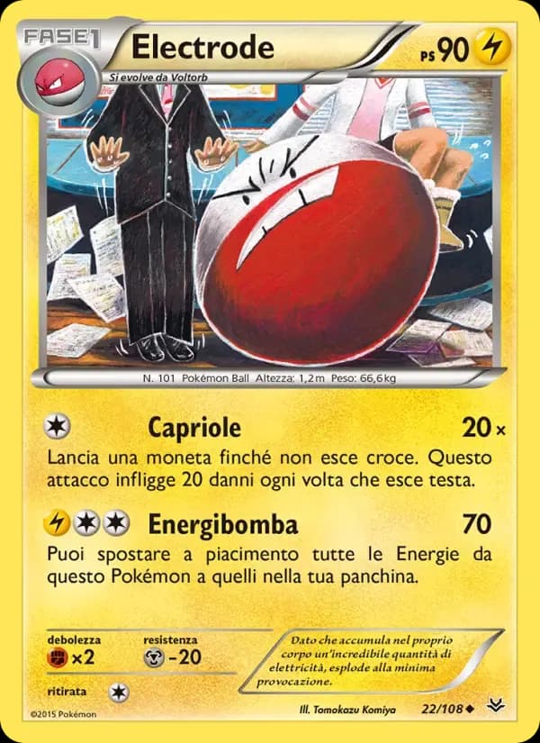 Electrode — Furie Volanti 22 Italian Pokémon card