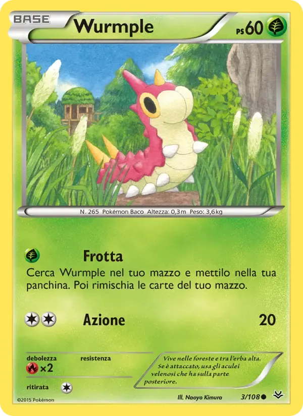 Wurmple — Furie Volanti 3 Italian Pokémon card