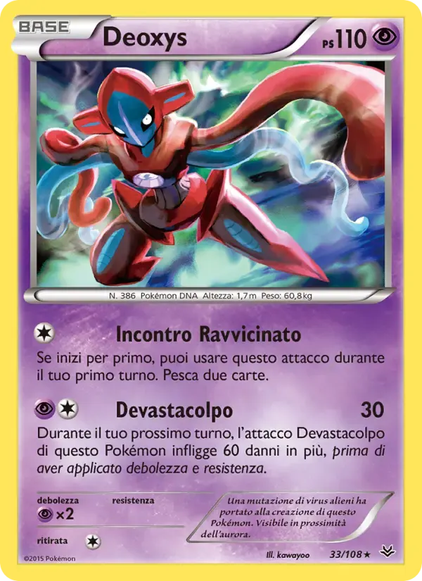 Deoxys — Furie Volanti 33 Italian Pokémon card