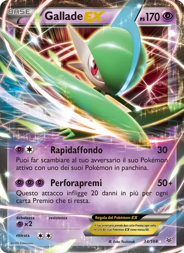 Gallade EX — Furie Volanti 34 Italian Pokémon card