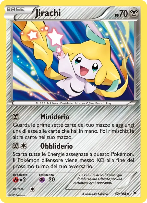 Jirachi — Furie Volanti 42 Italian Pokémon card