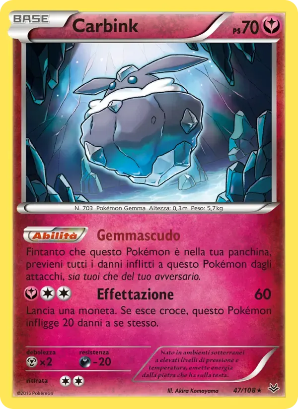 Carbink — Furie Volanti 47 Italian Pokémon card
