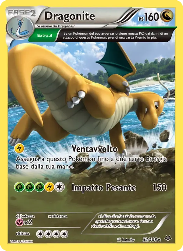 Dragonite — Furie Volanti 52 Italian Pokémon card