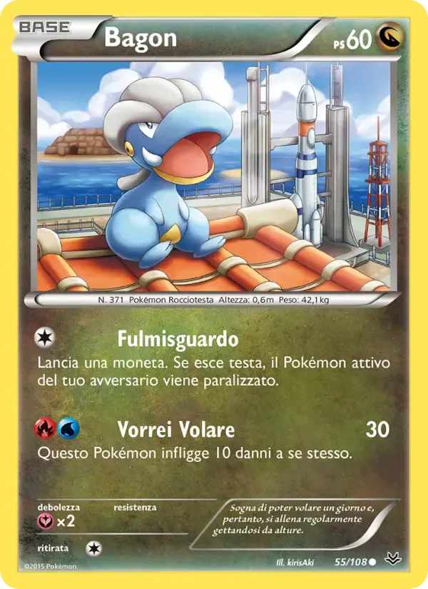 Bagon — Furie Volanti 55 Italian Pokémon card