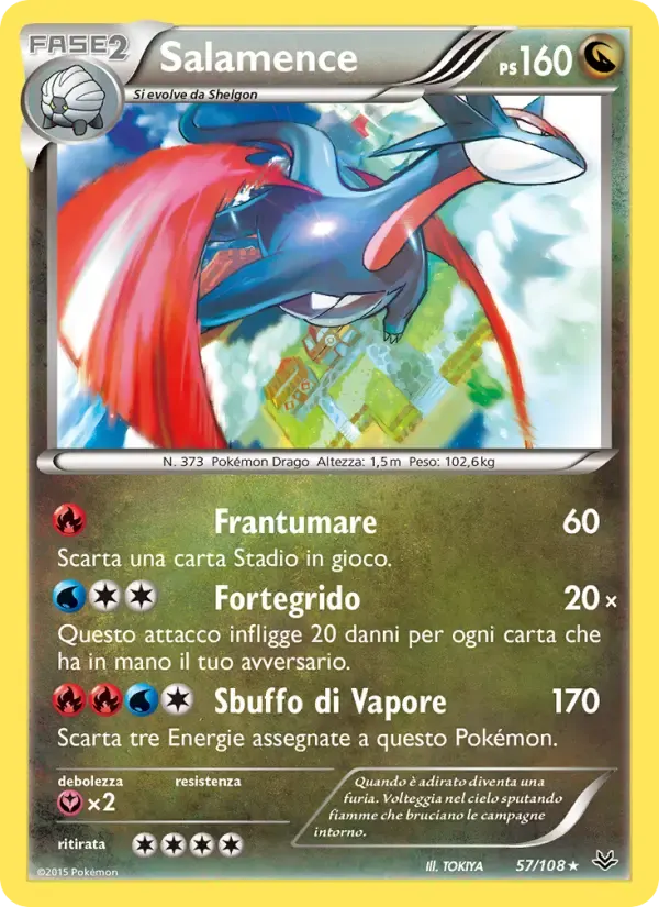 Salamence — Furie Volanti 57 Italian Pokémon card
