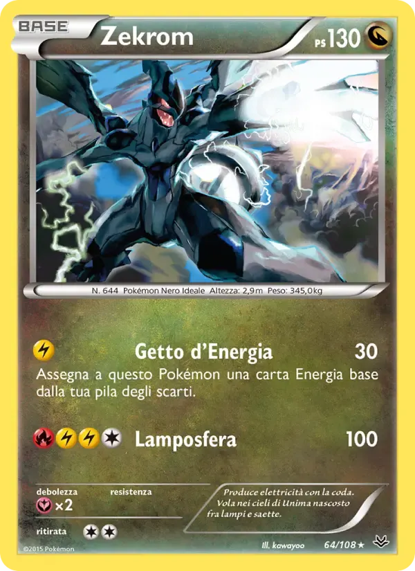 Zekrom — Furie Volanti 64 Italian Pokémon card