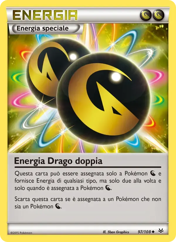 Energia Drago doppia — Furie Volanti 97 Italian Pokémon card