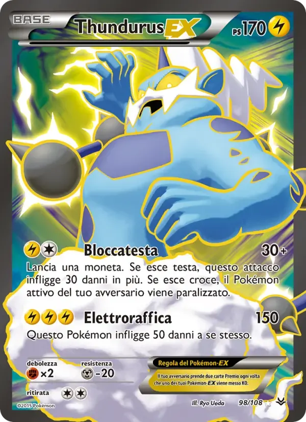 Thundurus EX — Furie Volanti 98 Italian Pokémon card