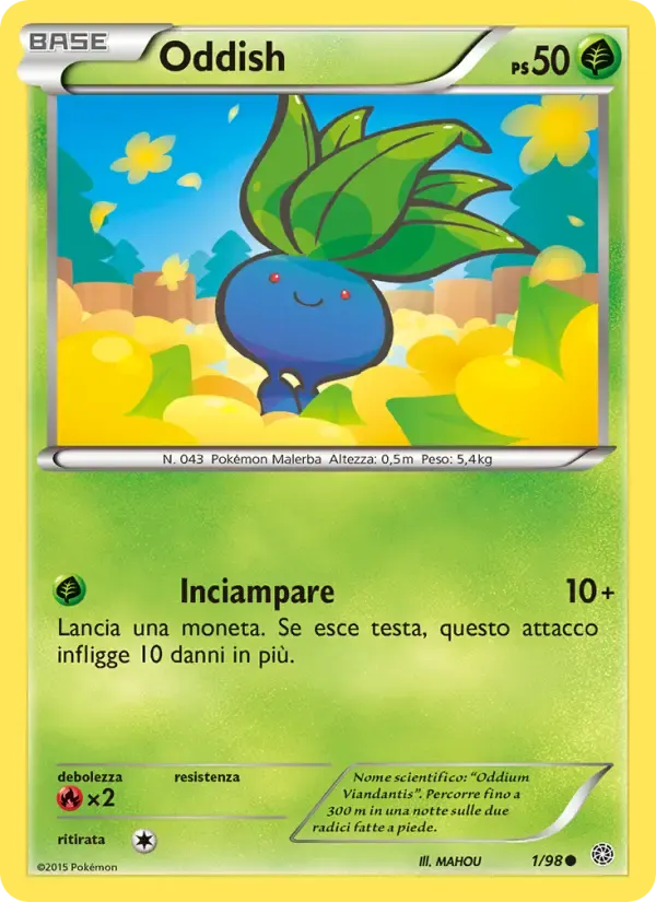 Oddish — Antiche Origini 1 Italian Pokémon card