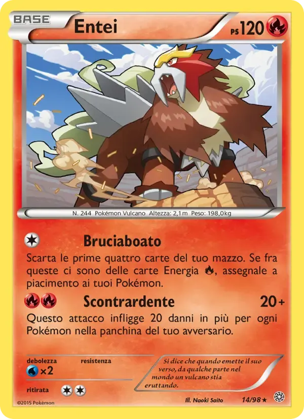 Entei — Antiche Origini 14 Italian Pokémon card