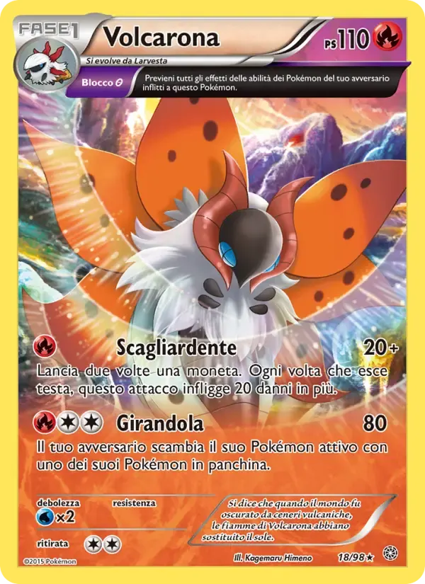 Volcarona — Antiche Origini 18 Italian Pokémon card