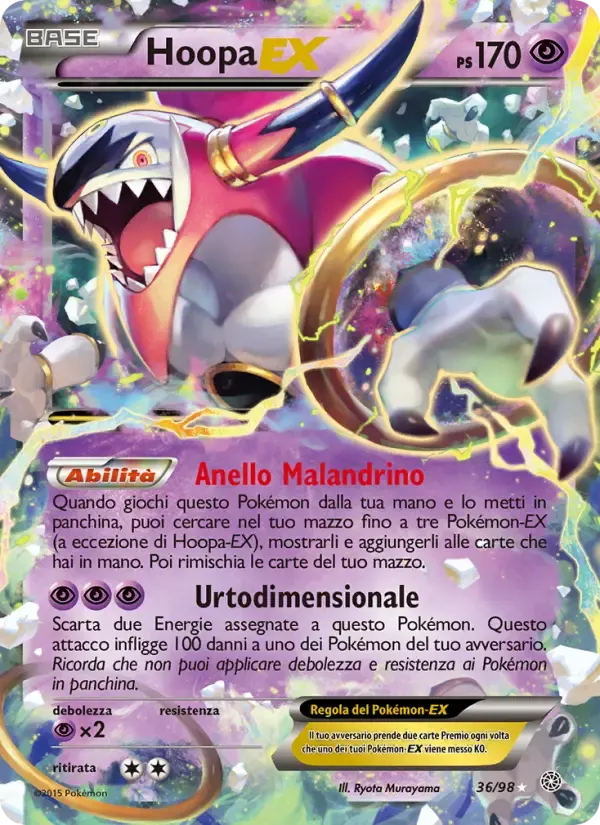 Hoopa EX — Antiche Origini 36 Italian Pokémon card