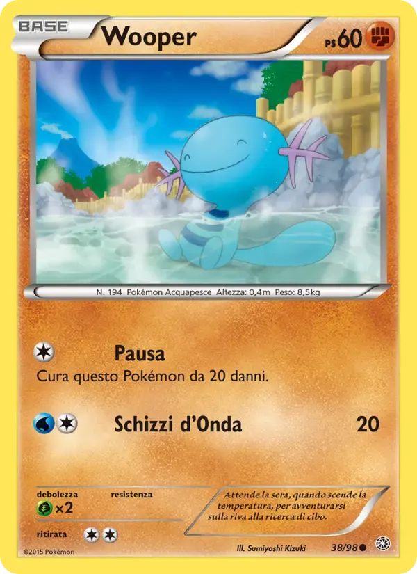 Wooper — Antiche Origini 38 Italian Pokémon card
