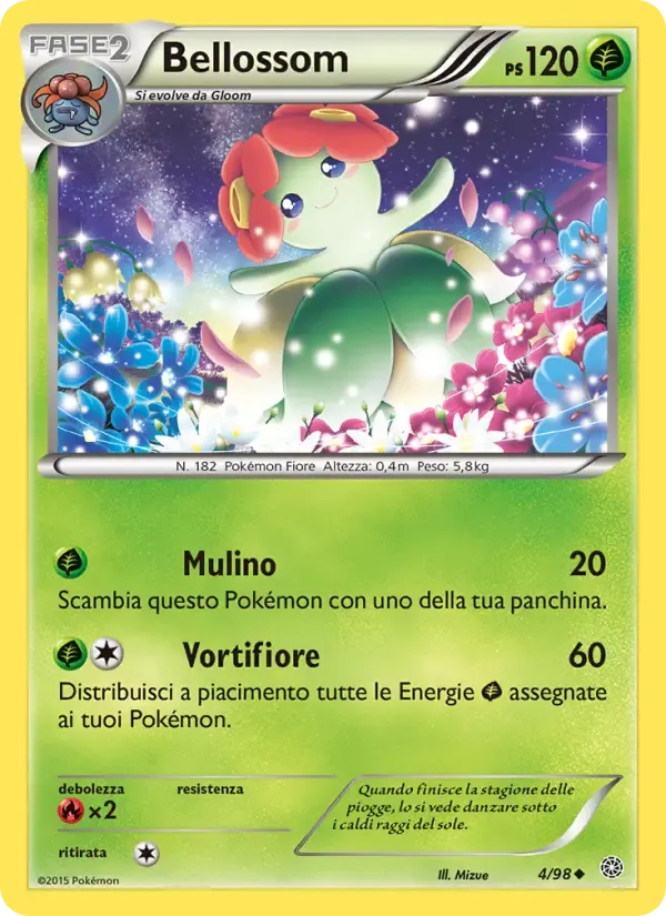 Bellossom — Antiche Origini 4 Italian Pokémon card