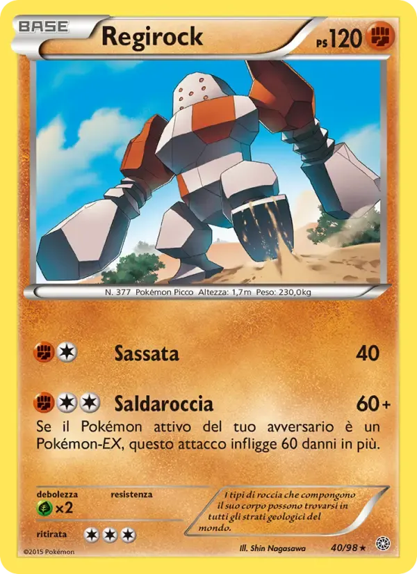Regirock — Antiche Origini 40 Italian Pokémon card