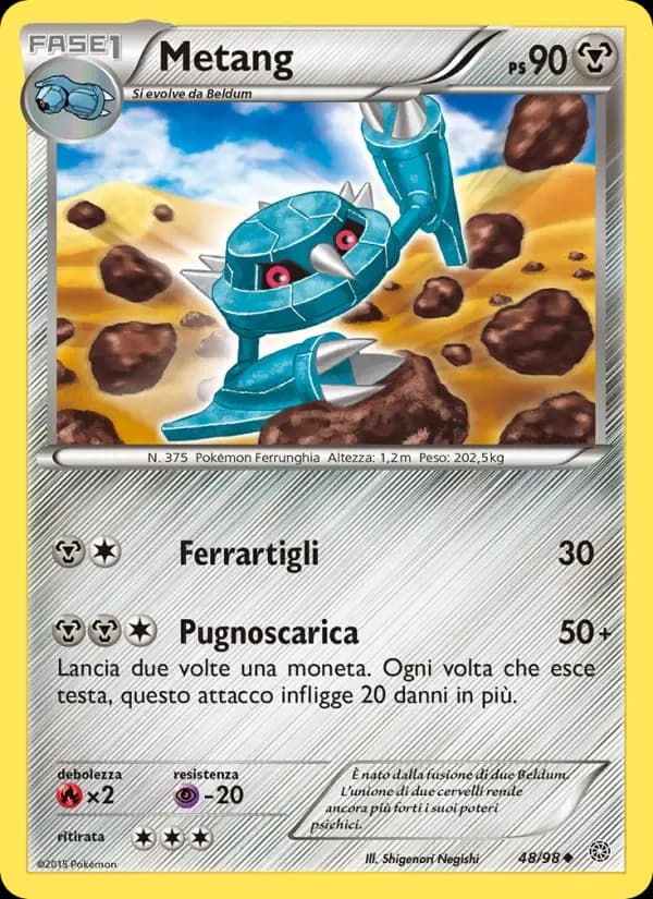 Metang — Antiche Origini 48 Italian Pokémon card