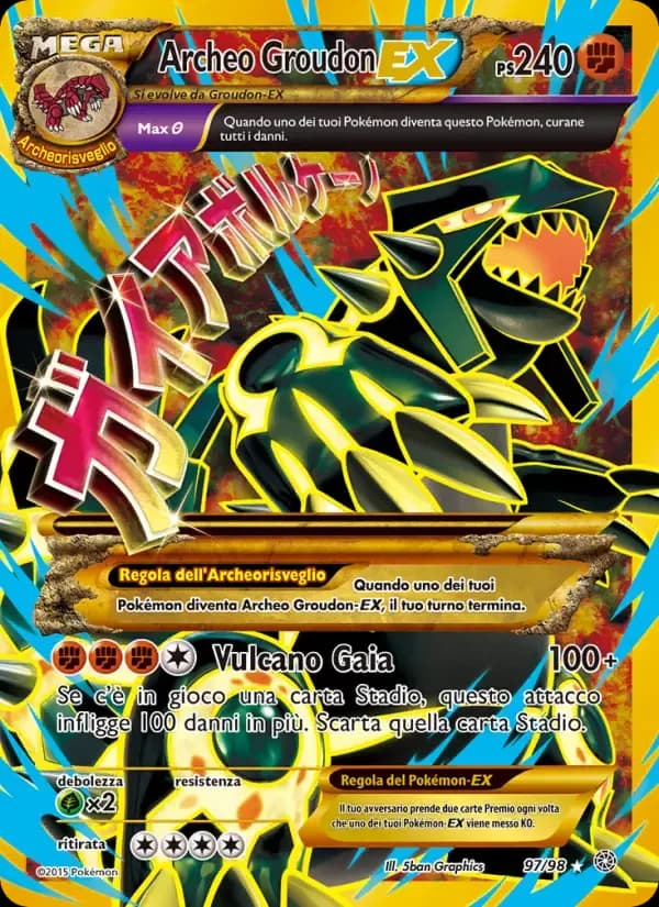 Archeo Groudon EX — Antiche Origini 97 Italian Pokémon card