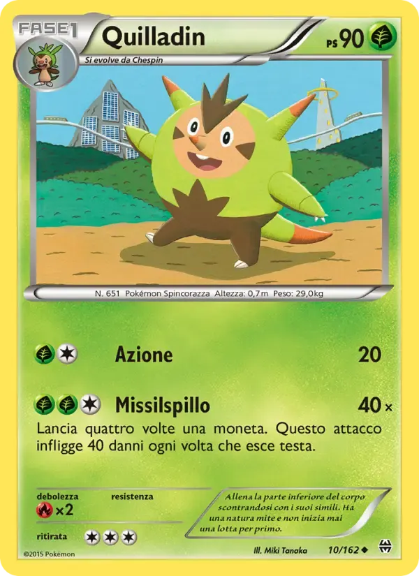 Quilladin — Turbo Blitz 10 Italian Pokémon card