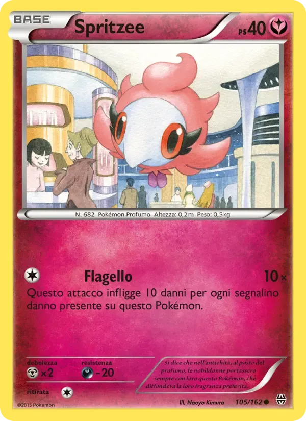 Spritzee — Turbo Blitz 105 Italian Pokémon card