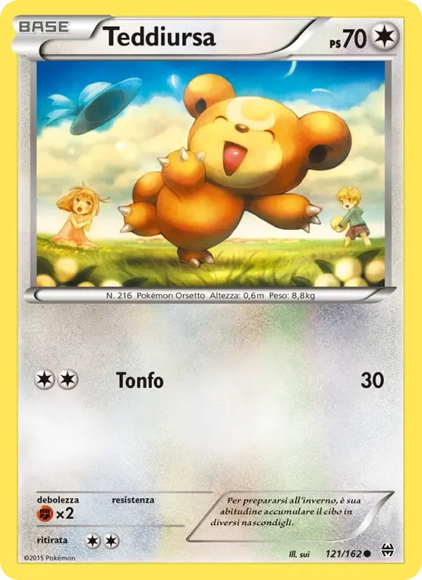 Teddiursa — Turbo Blitz 121 Italian Pokémon card