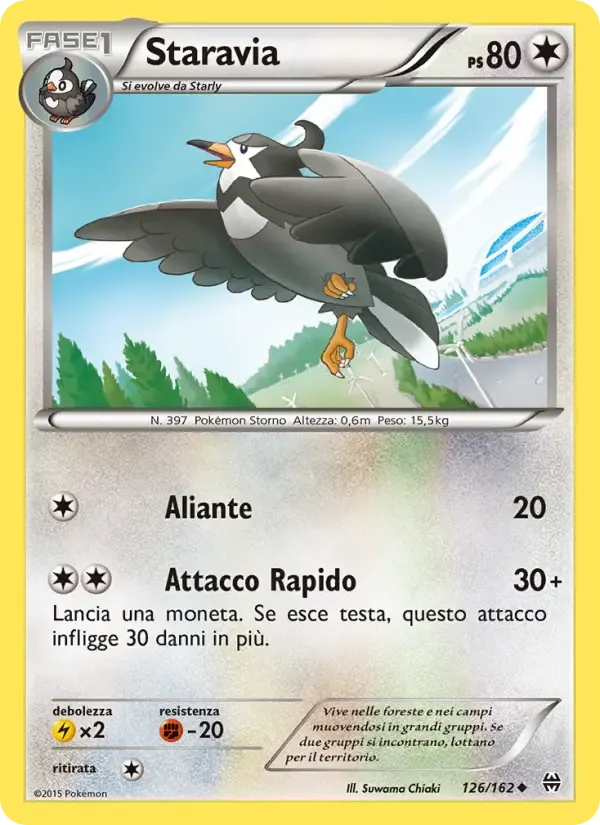 Staravia — Turbo Blitz 126 Italian Pokémon card