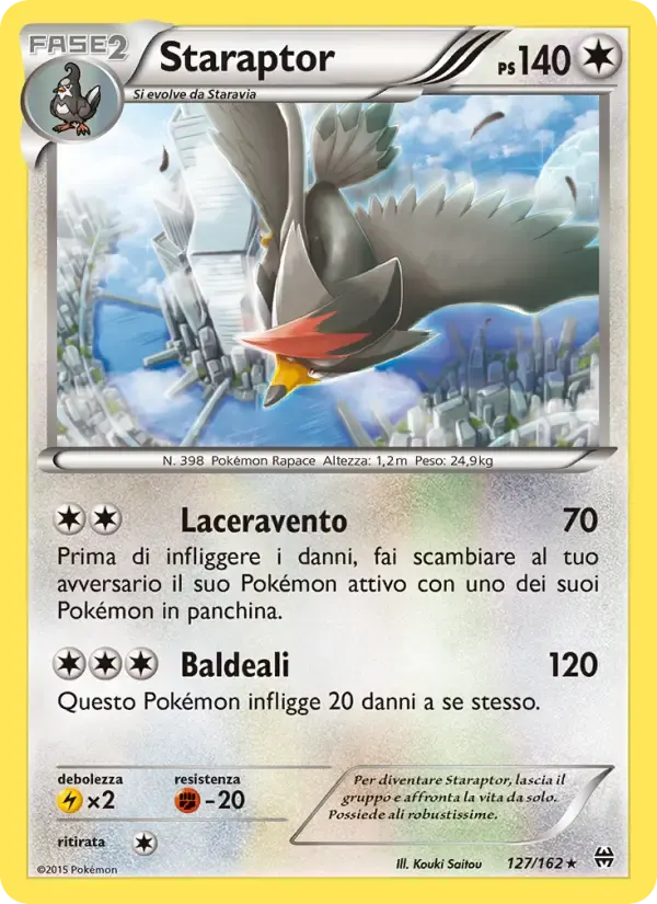 Staraptor — Turbo Blitz 127 Italian Pokémon card
