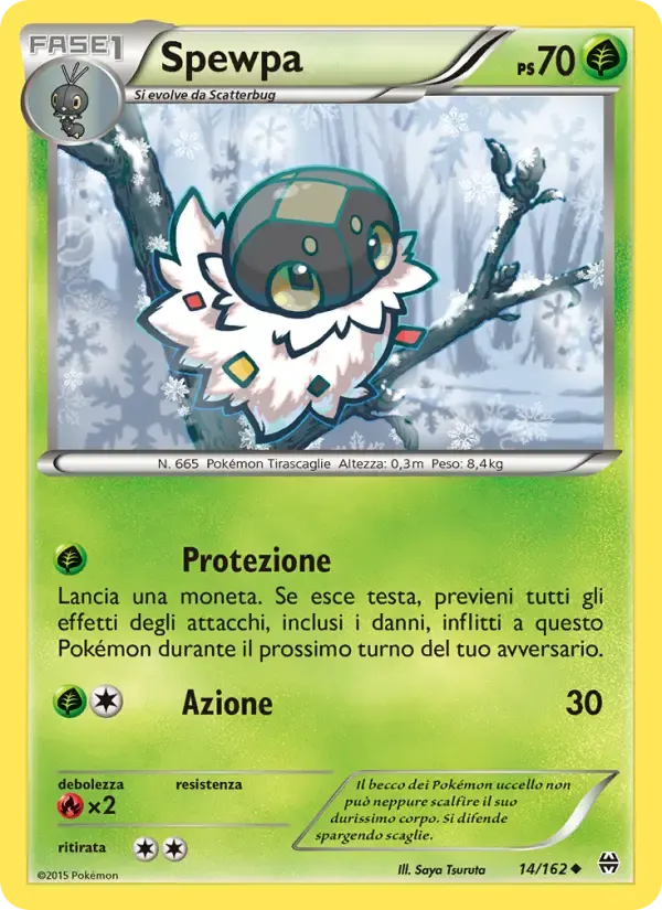 Spewpa — Turbo Blitz 14 Italian Pokémon card