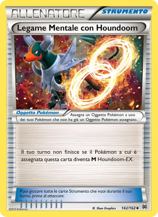 Legame Mentale con Houndoom — Turbo Blitz 142 Italian Pokémon card