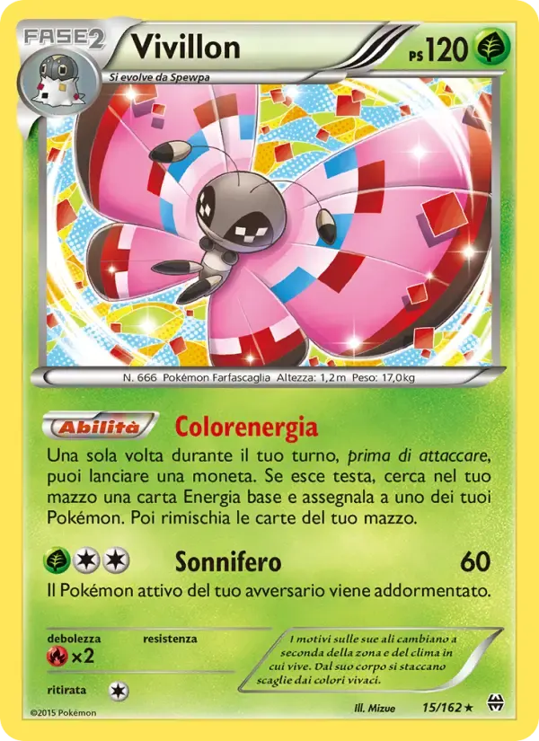Vivillon — Turbo Blitz 15 Italian Pokémon card