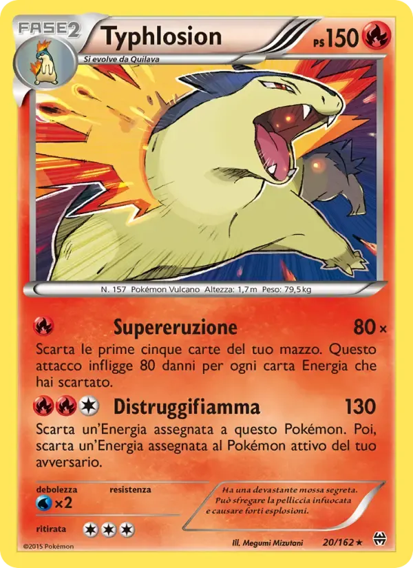 Typhlosion — Turbo Blitz 20 Italian Pokémon card