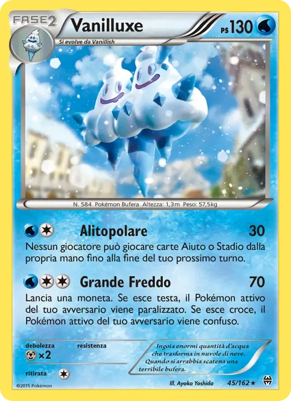 Vanilluxe — Turbo Blitz 45 Italian Pokémon card