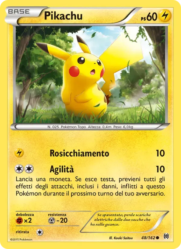 Pikachu — Turbo Blitz 48 Italian Pokémon card