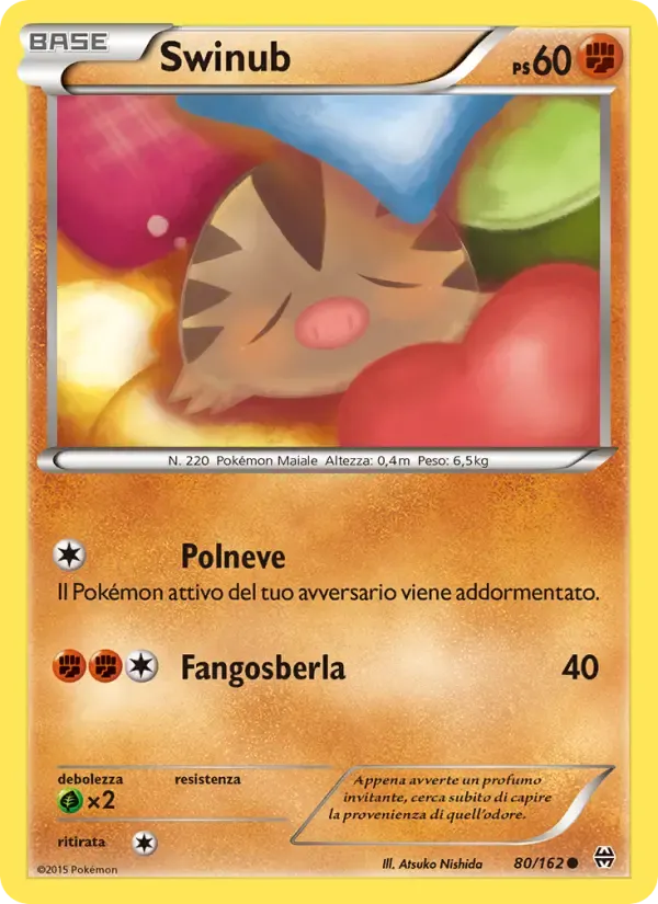 Swinub — Turbo Blitz 80 Italian Pokémon card