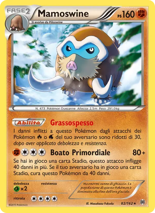 Mamoswine — Turbo Blitz 82 Italian Pokémon card