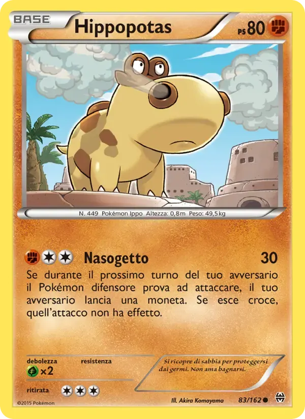 Hippopotas — Turbo Blitz 83 Italian Pokémon card