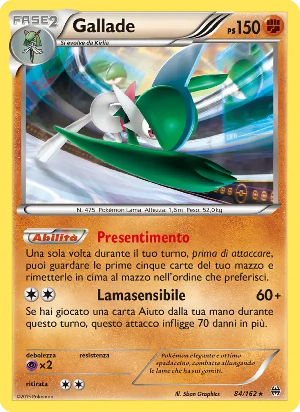 Gallade — Turbo Blitz 84 Italian Pokémon card