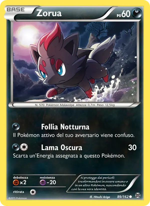 Zorua — Turbo Blitz 89 Italian Pokémon card