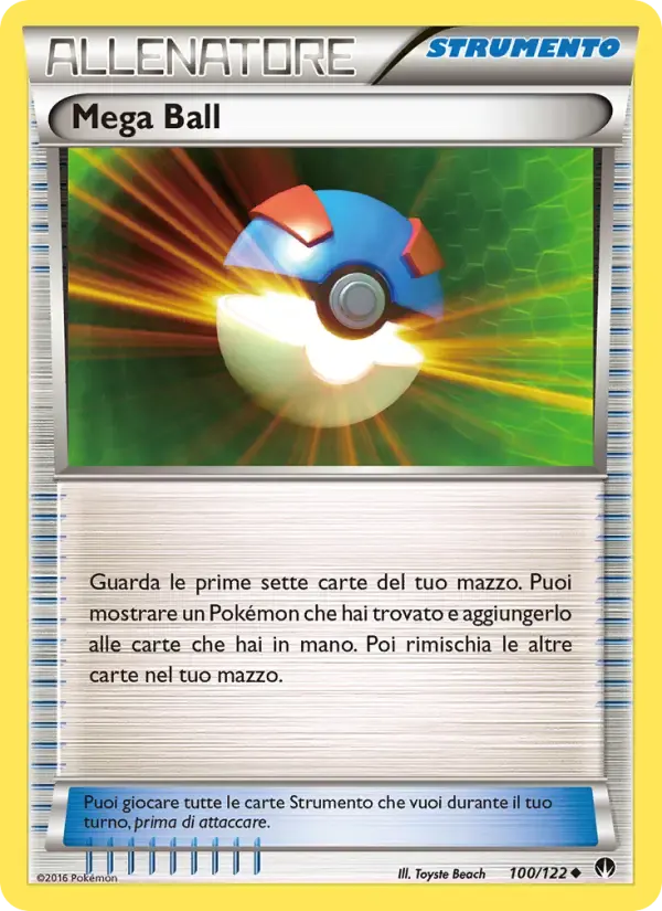Mega Ball — Turbo Crash 100 Italian Pokémon card