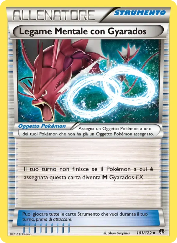 Legame Mentale con Gyarados — Turbo Crash 101 Italian Pokémon card