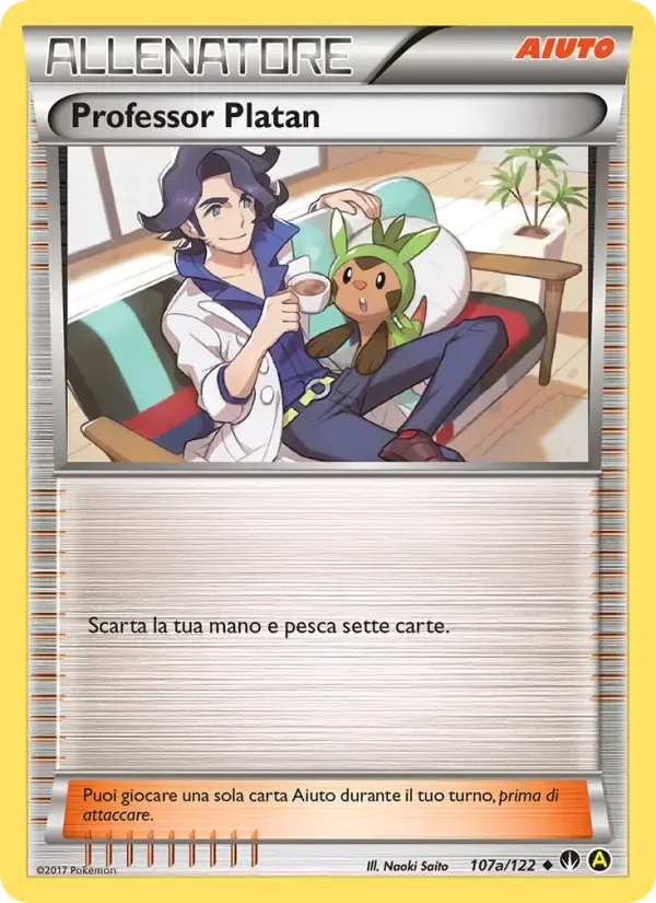 Professor Platan — Turbo Crash 107a Italian Pokémon card